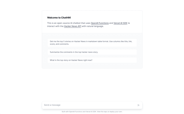 ChatHN β Chat with Hacker News